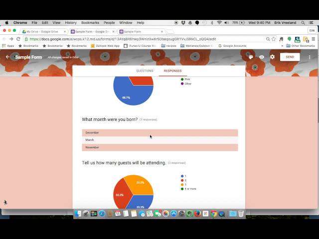Viewing Google Form Responses