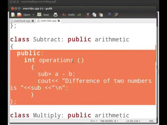 Function Overloading And Overriding - Marathi