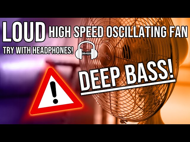 POWERFUL OSCILLATING FAN NOISE FOR SLEEPING 😴 | BLACK SCREEN