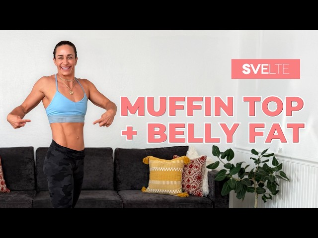 Muffin Top & Belly Fat Standing Workout | No Equipment, No Floor Work (At Home)