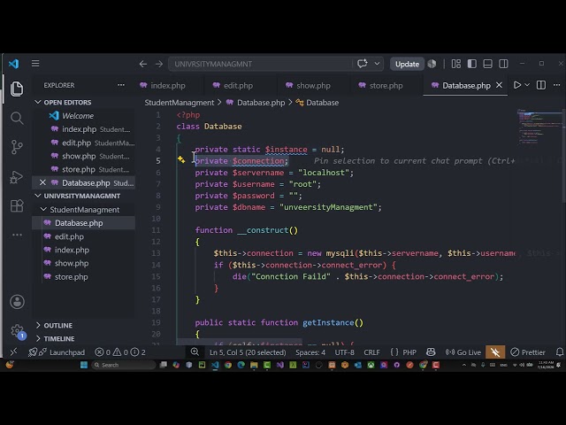 Database and php