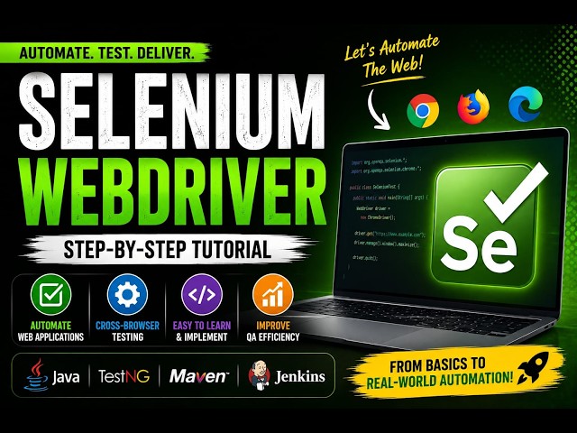 Selenium Full Course for Beginners to Advanced | Session6 | Java + Automation Testing | 2026