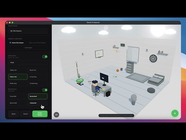 Vibe Coding in 3D: AI Coding Agents Building with Termi Protocol