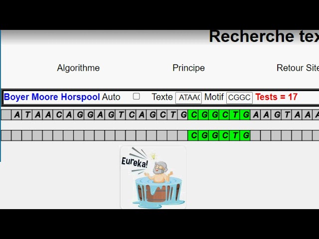 Recherche textuelle : Boyer-Moore-Horspool