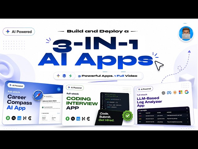 Build 3 Production-Ready AI Apps: Security Analytics, Coding Interview & Career Tracker