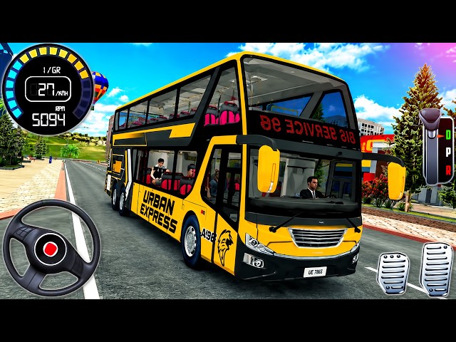 Public City Coach Bus Driving - Multi-Storey Modern Bus Drivers Simulator - Android GamePlay