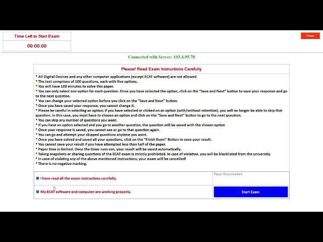 ECAT Software Guide by Admission Cell UET Lahore