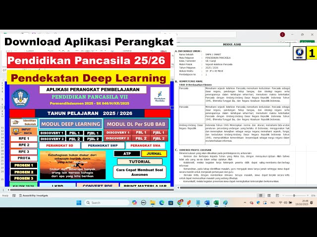 Application of In-Depth Learning Tools for Pancasila Education for Grade 7 Academic Year 2025-2026
