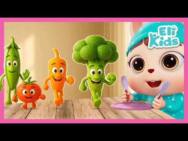 Vegetable Go Marching | Encourage Kids To Eat Green | Eli Kids Educational Rhymes