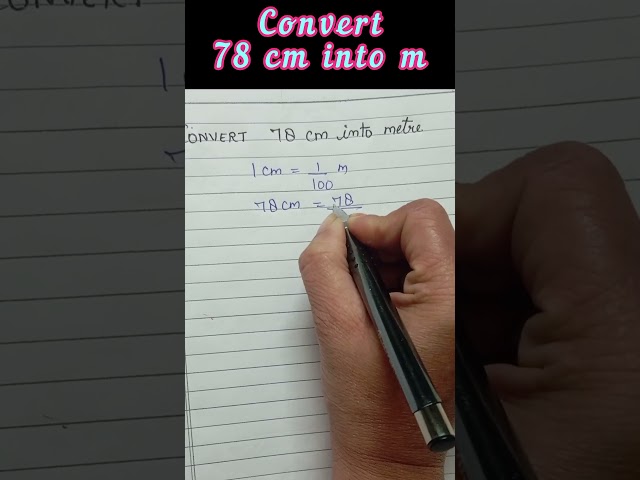 Conversion of Units - 78 cm into m and 28 mm into cm @radhyanshclasses8730 #conversionofunits