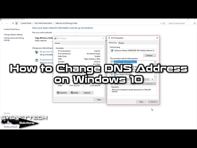 How to Change DNS Address on Windows 10 / 7 /8 / 8.1 | SYSNETTECH Solutions
