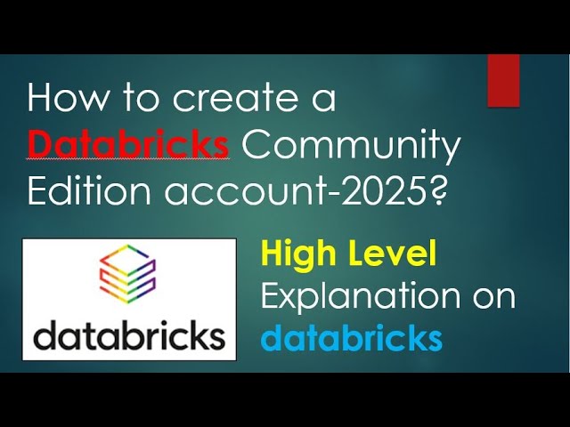 20. How to Create a Free Databricks Community Edition Account (2025) & High Level#databricks PART 20