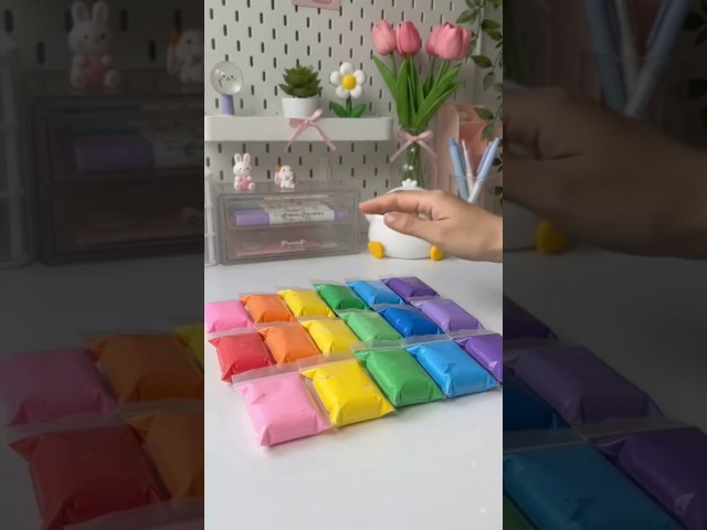 How to Make Homemade Clay at Home | DIY Air Dry Clay | Make 6 Colours of Clay 🌈