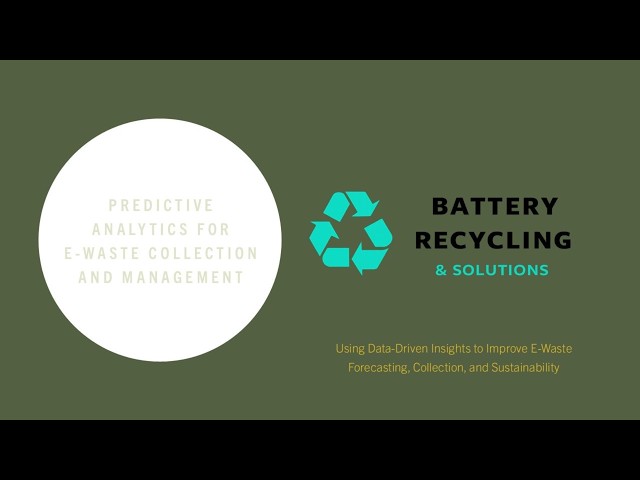 Predictive Analytics for E-Waste Management & Smarter Electronics Collection