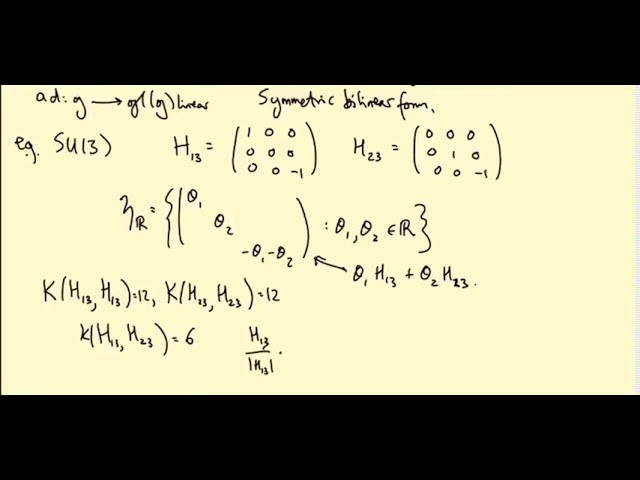 Lie groups and Lie algebras: The Killing form