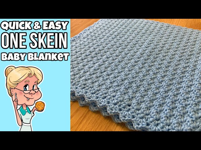 QUICK & EASY CROCHET  -  ONE SKEIN BABY BLANKET -  #MakeitPremier  - One Row Repeat