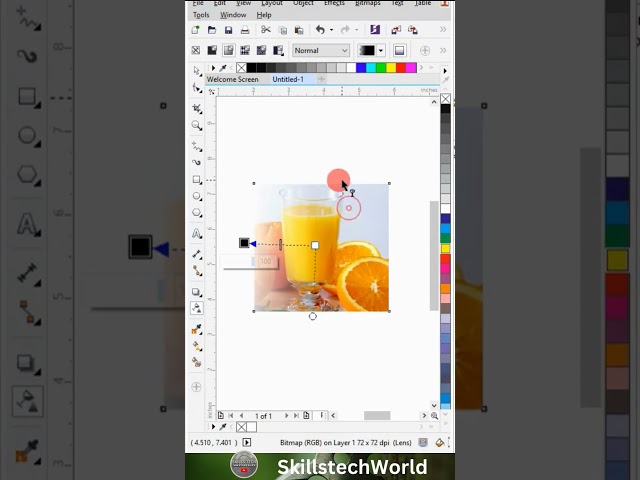 Transparency in Coreldraw | Coreldraw tutorial #shorts