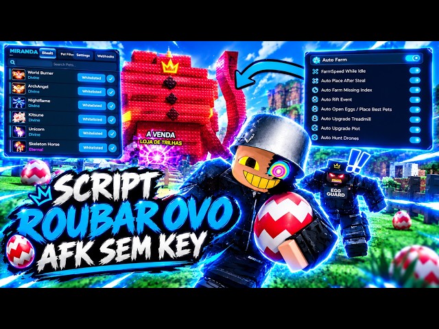 O MELHOR SCRIPT AFK SEM KEY ATUALIZADO ROUBE UM OVO (ROBLOX)