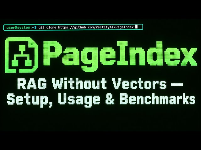 PageIndex Tutorial: RAG Without Vectors — Setup, Usage & Benchmarks