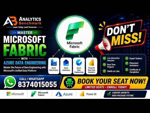 ☁️ Become a Microsoft Fabric & Azure Data Engineering Expert📞 8374015055