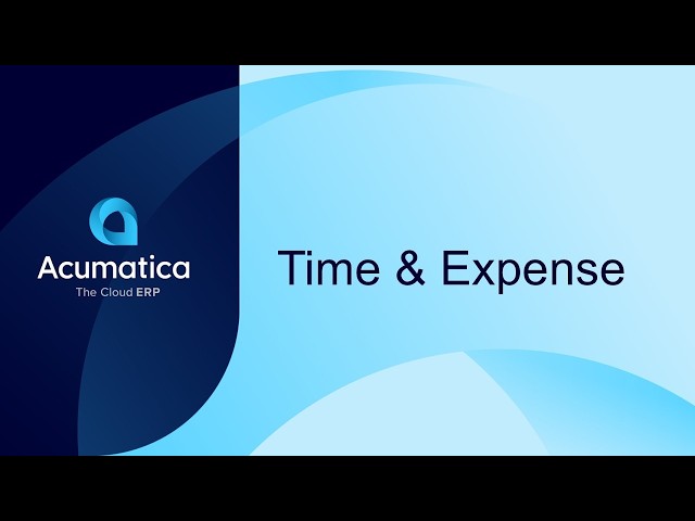 Acumatica Time and Expense