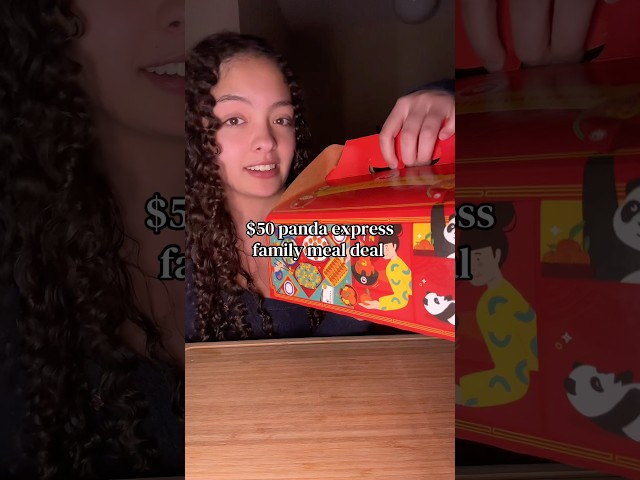 food review: trying the $50 panda express family meal deal 🐼❤️ #pandaexpress #familydinner #dinner