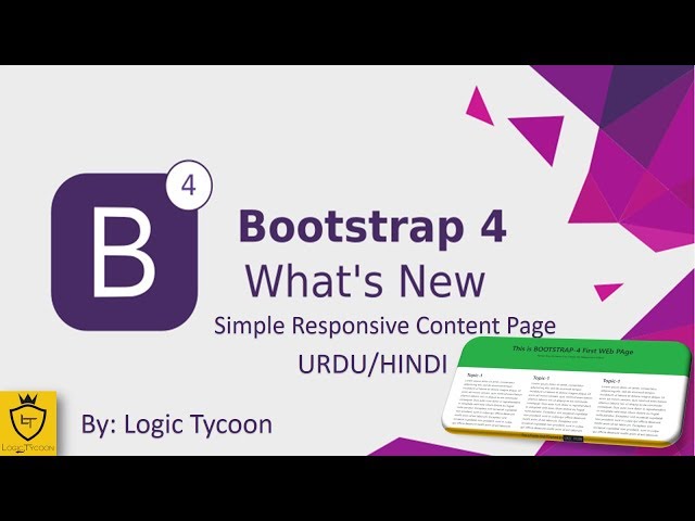 Responsive Template in  Bootstrap 4 Lecture-3