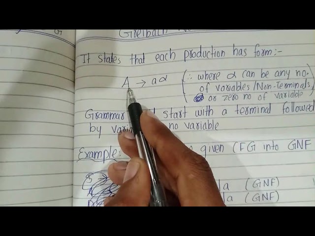 Normalization of CFG via CNF and GNF | TOA