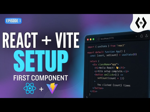 React Setup with Vite + Your First Component | Learn React #1