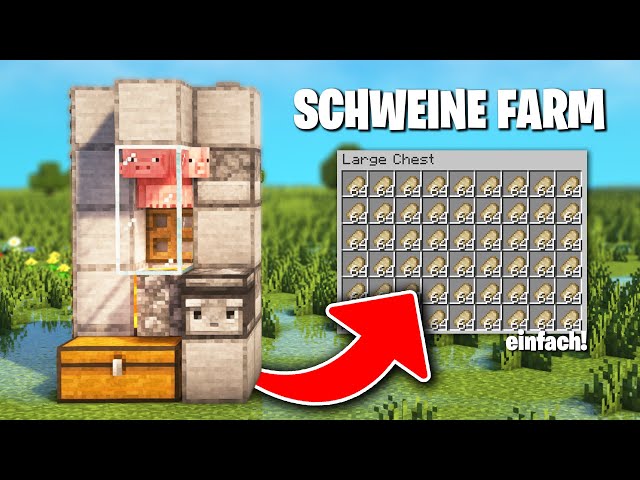 Minecraft: Einfachste Automatische Schweine Farm - Tutorial 1.21+ (Java & Bedrock)