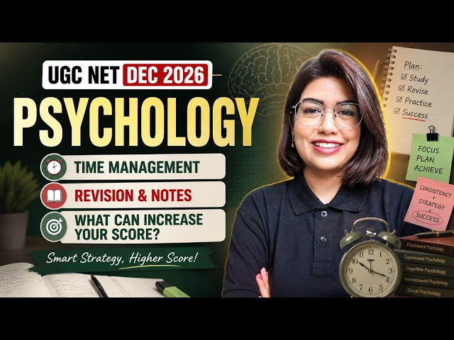 UGC NET Psychology Dec 2026 | Time Management, Revision & Score Boost Strategy | Hafsa Mam
