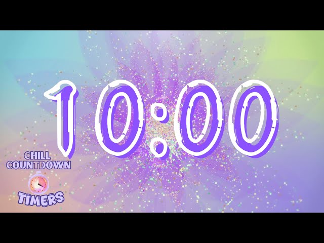 10 Minute Glitter Calm Countdown Timer,  Relaxing Chill Break