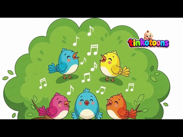 Five Little Birds Song For Kids  Nursery Rhymes, Preschool Learning & Sing Along Songs