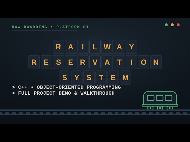 C++ Railway Reservation System | Object-Oriented Programming Project | Complete Demonstration
