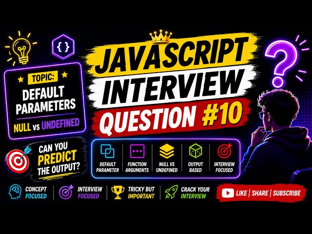null vs undefined in JavaScript | Interview Question That Tricks Developers | Question #10