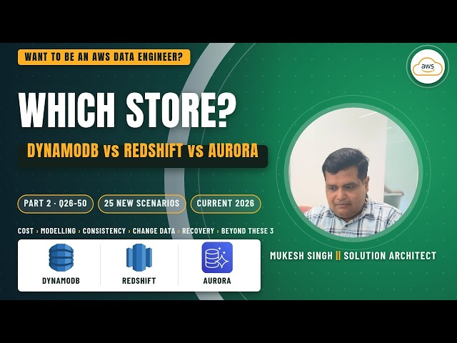 AWS Data Engineer: DynamoDB, Redshift, or Aurora – Which ONE gets you hired?