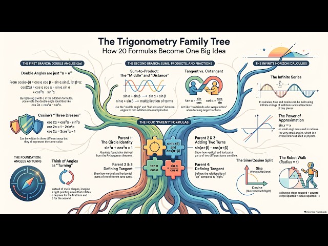 Learn Calculus from the Beginning:  The Trigonometry Family Tree