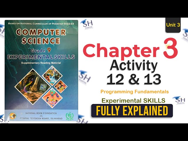 Class 10 Computer Science Practical | Chapter 3 Activity 12 & 13 | Federal Board (NBF)
