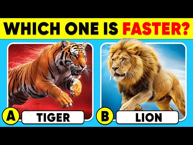 Only Geniuses Can Guess Which Animal Is Faster! 🏆🐯✅ General Knowledge Trivia Quiz
