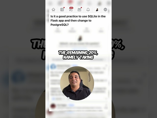 Should you prefer SQLite or Postgre sql in flask #python #django #protips #memes #skill  #code