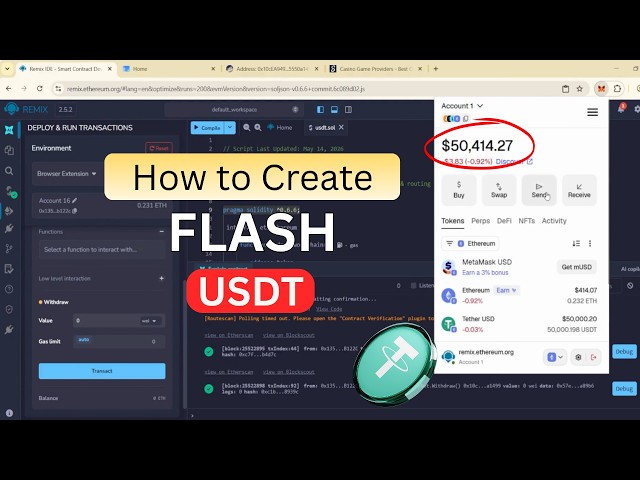 How to Create flash usdt I Free open source code I 100% working