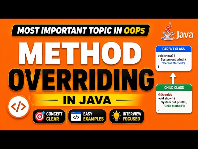 Method Overriding in Java 🔥 | What, Why & How? | OOPs | Part 1