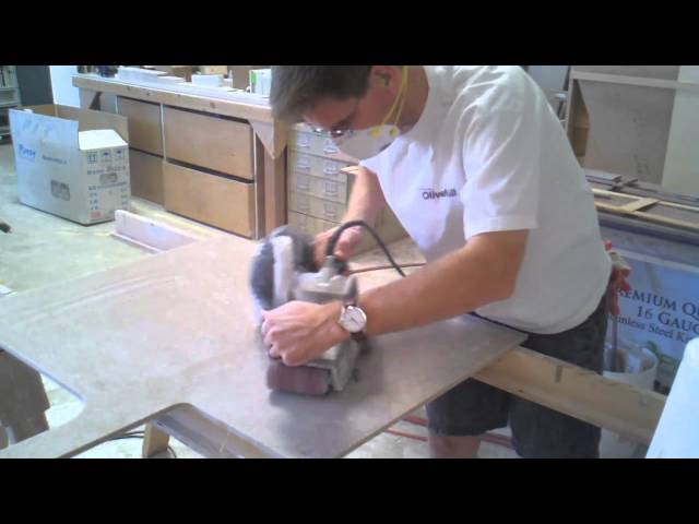 Belt Sanding a Solid Surface Seam