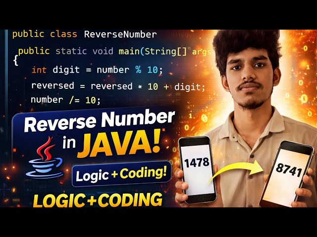 Reverse Number in Java 🔥 | Easy Logic + Code in Tamil