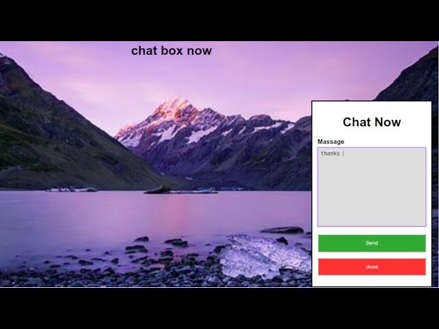CHAT BOX BEGINER USING HTML5, CSS3, JS, RESPONSIVE || DEV LOOP