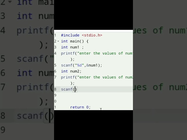 how we add two numbe by using c code take the input from user #viral short for IT student