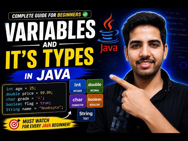 Variables and Its Types in Java  | Java Tutorial for Beginners