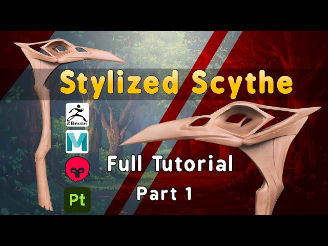 Fantasy Stylized Scythe – Full Tutorial | Part 1| Sculpting in ZBrush