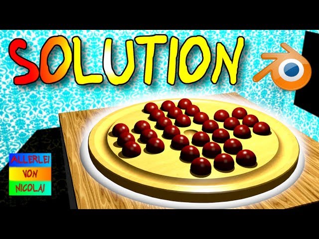 MARBLE SOLITAIRE SOLUTION - How To Solve Resta Um - Solo Test - Solitär Lösung -  Peg Solitaire