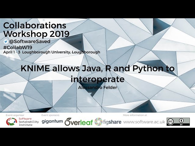 KNIME allows Java, R and Python to interoperate